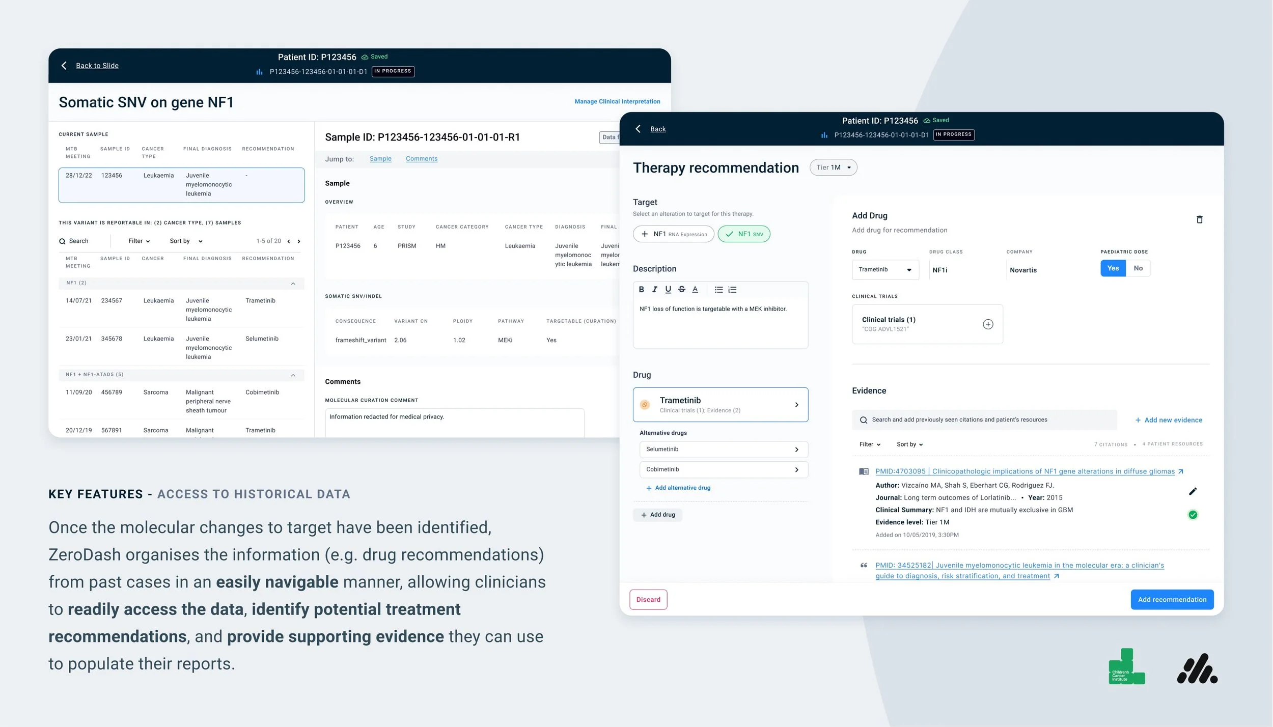 ZeroDash Phase 2: patient historical data