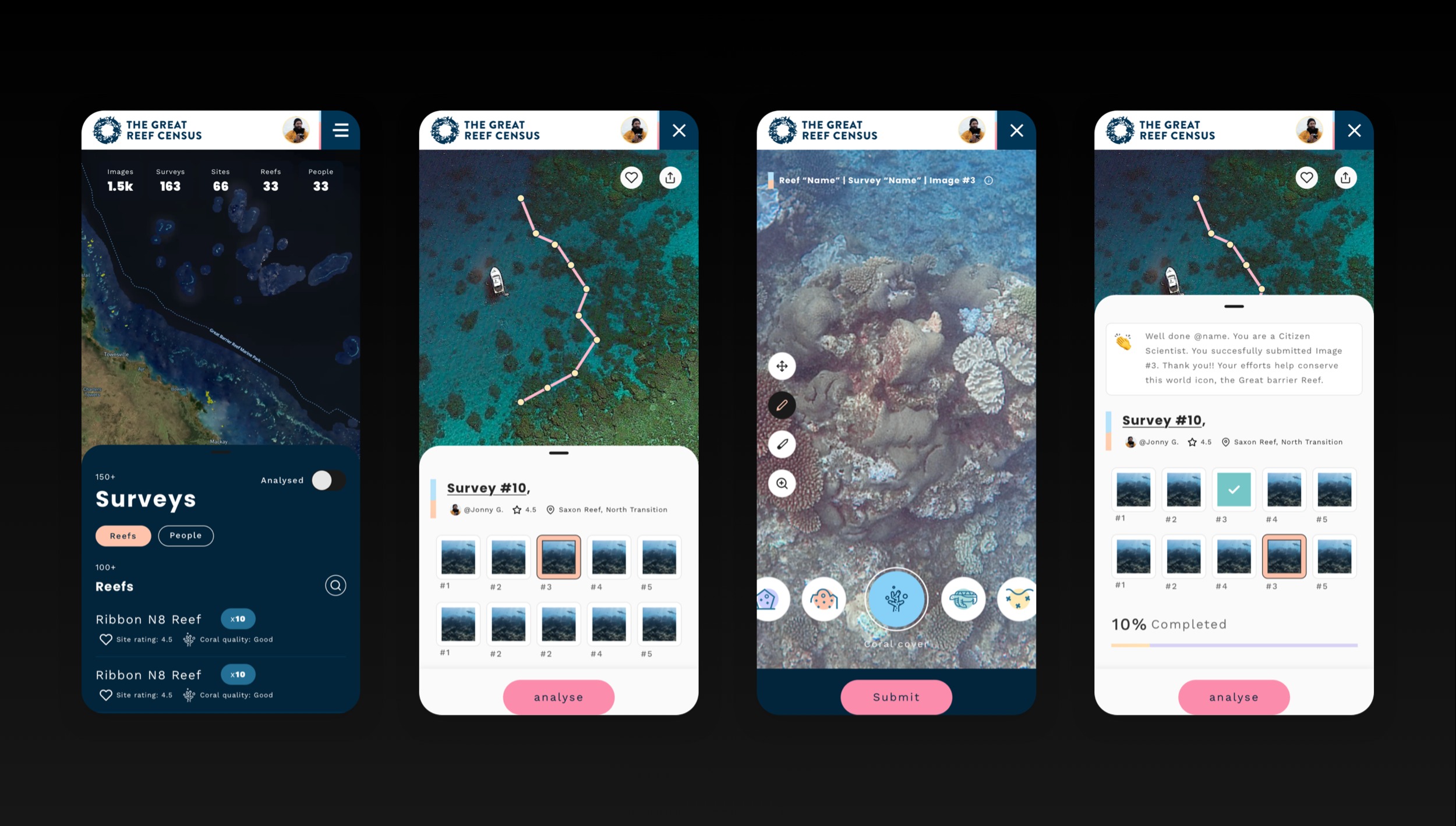 Great Reef Census: survey submission tool