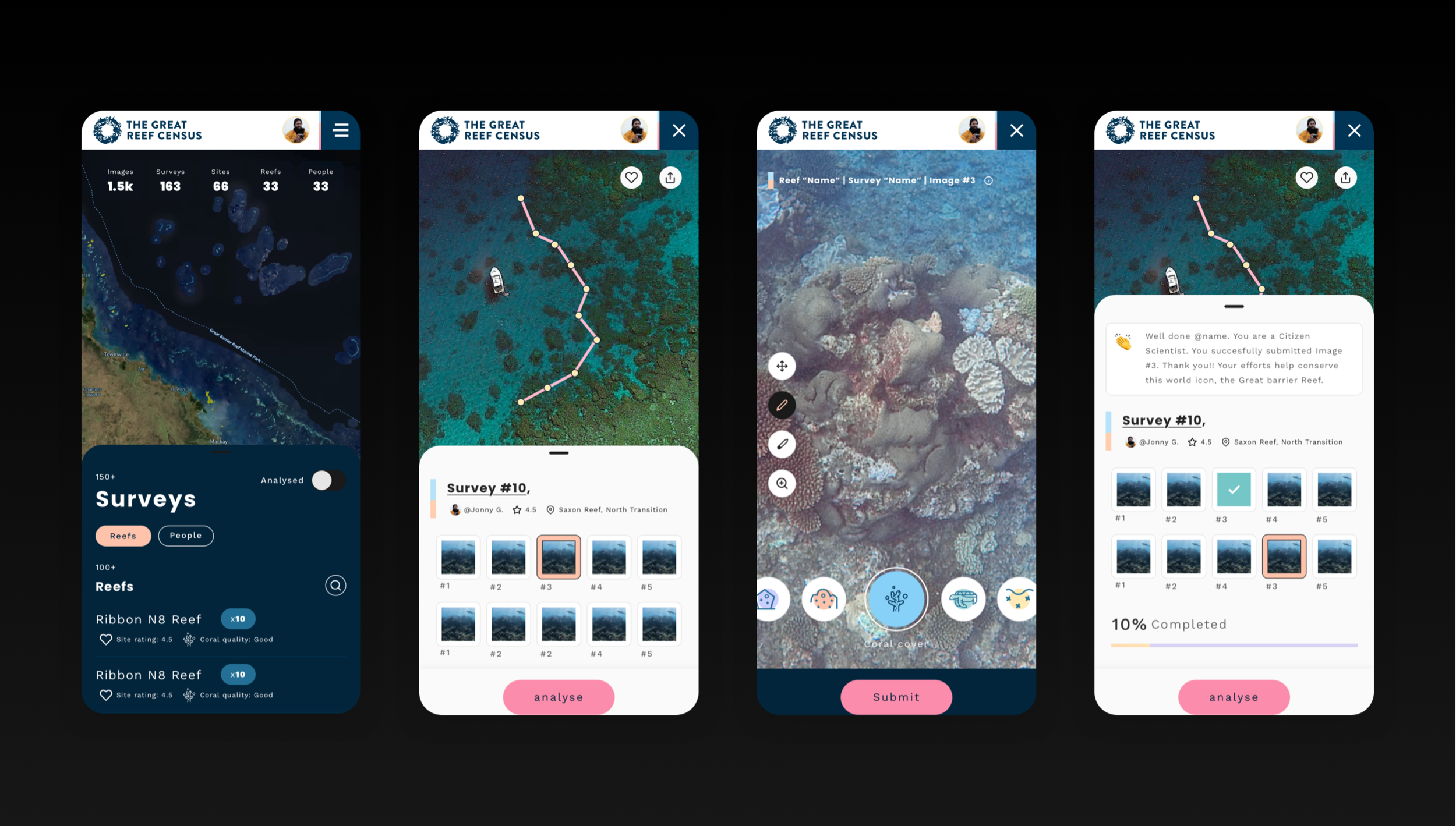 Great Reef Census: survey submission tool