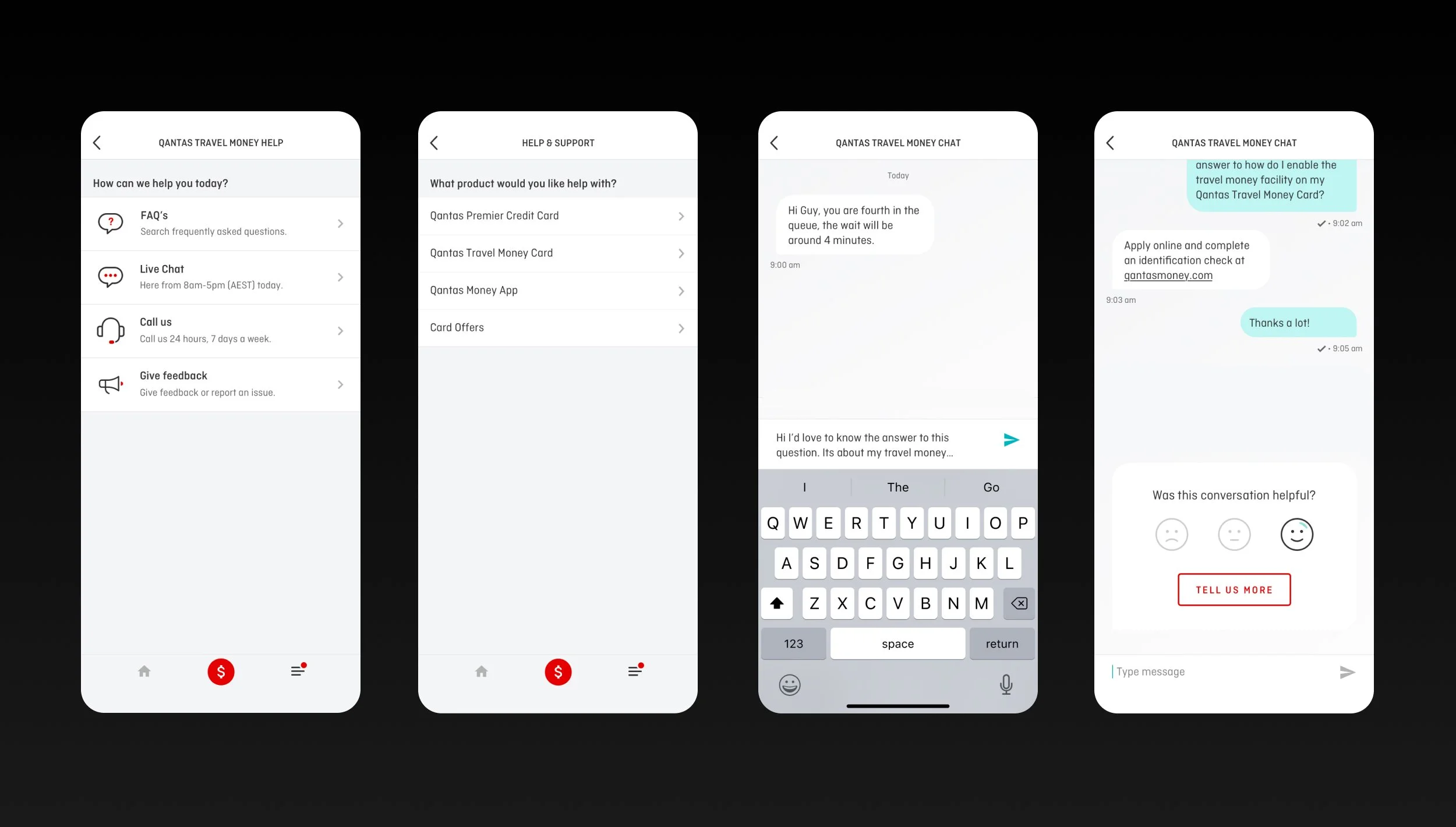 In-app customer support