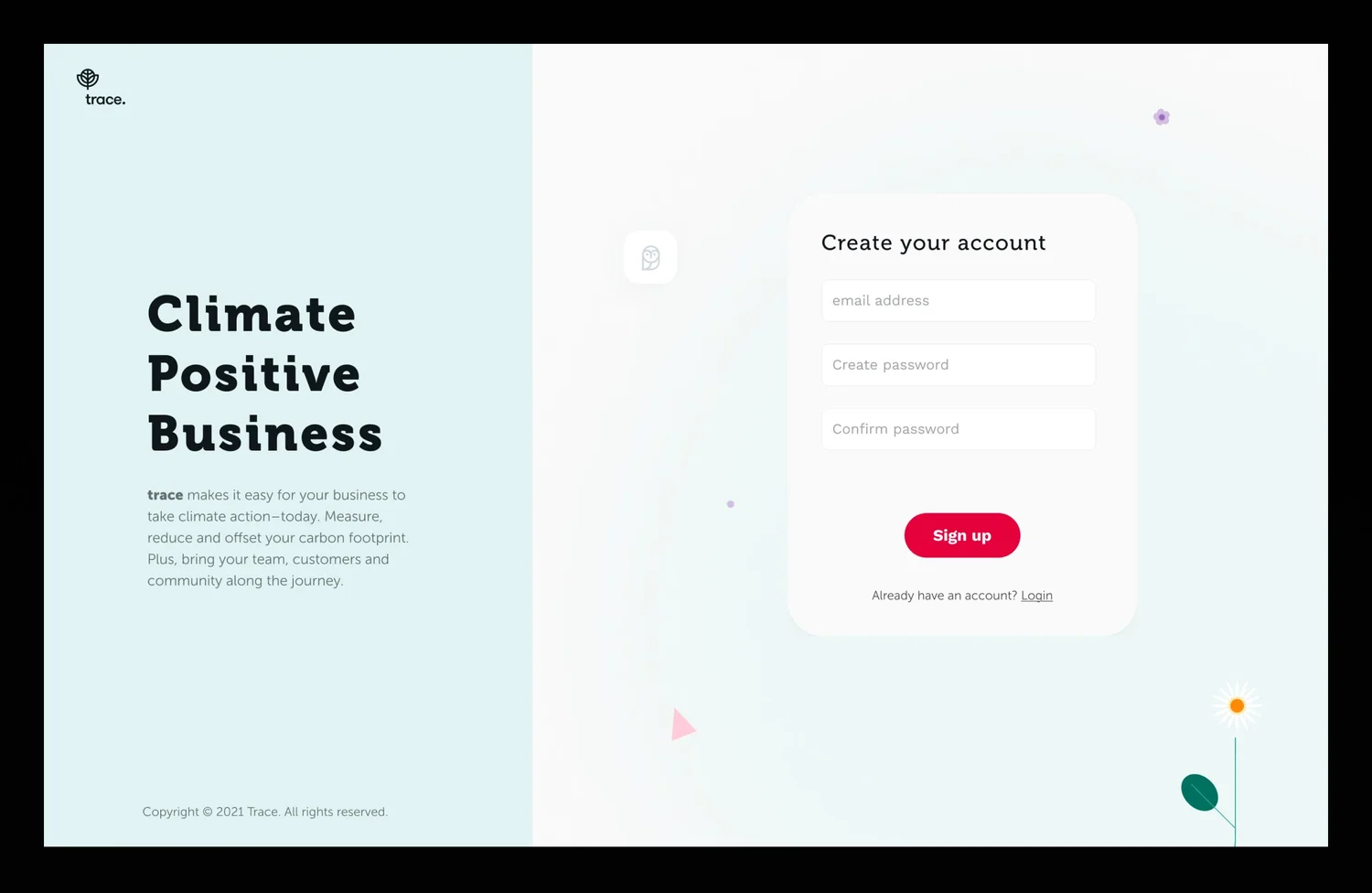 Login wireframe